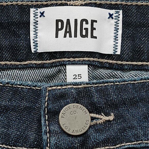 PAIGE Jimmy Jimmy Skinny Connor Destructed Blue Jeans 25 - Picture 6 of 7